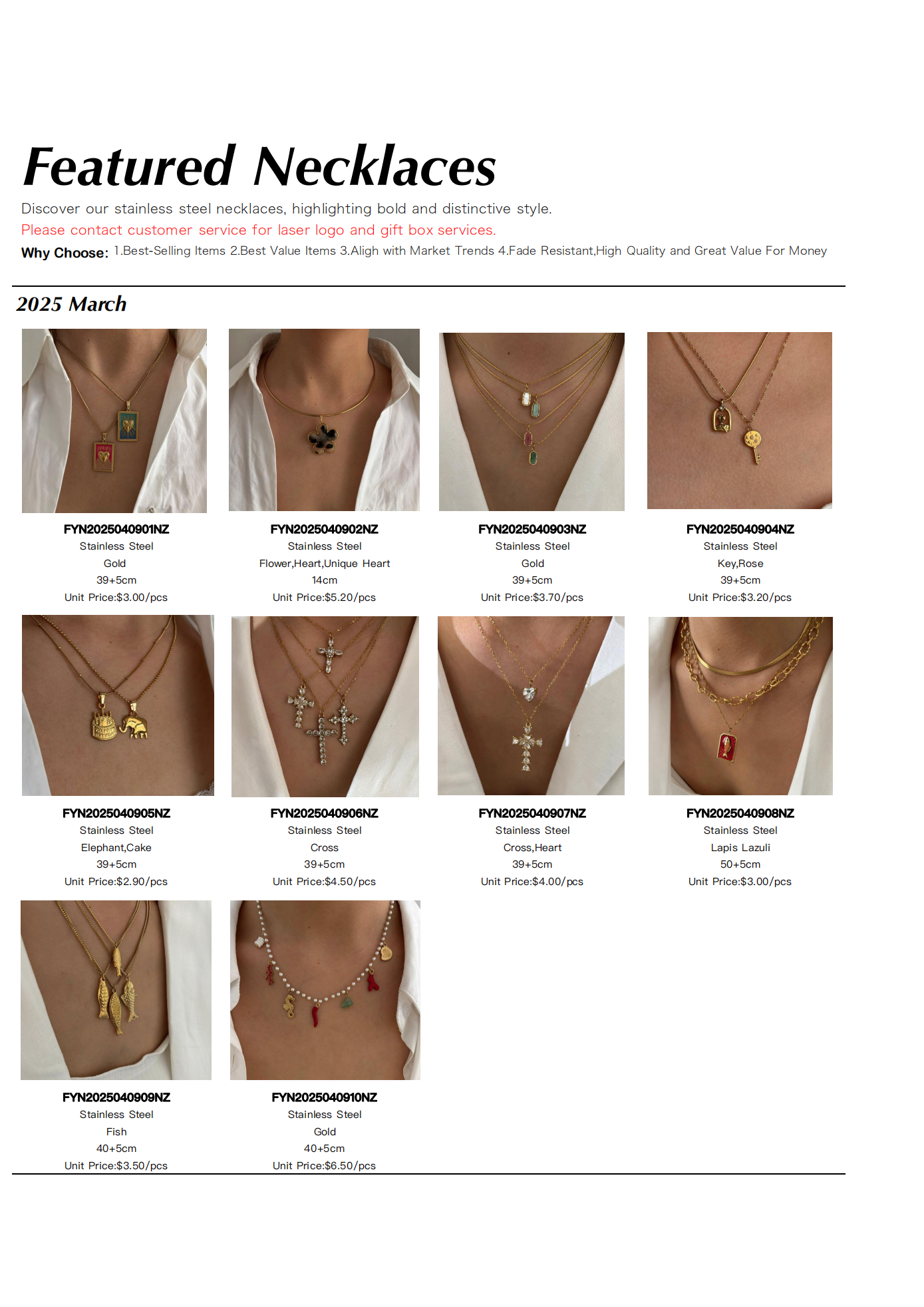 Funyee Necklaces Lookbook  